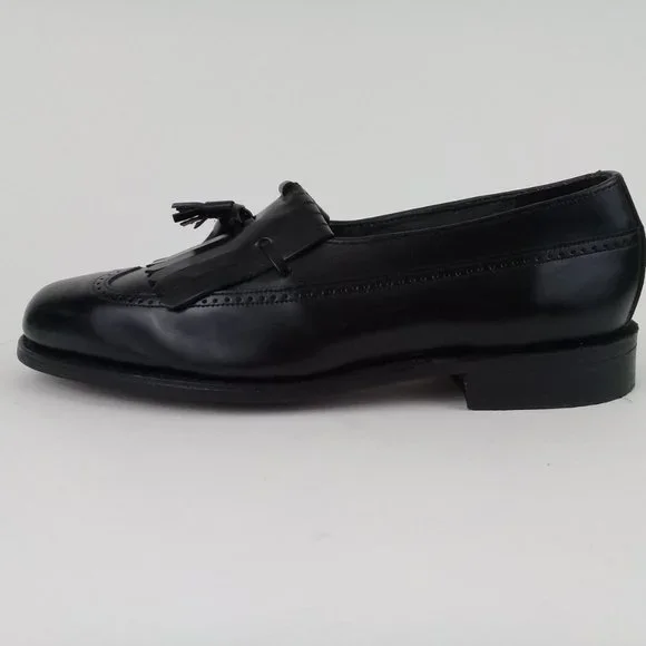 Dexter Men Kiltie Tassel Made in USA Black Loafers - Picture 6 of 13